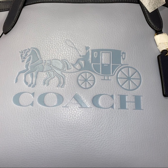 Coach Tote In Colorblock With Horse And Carriage NWT - Picture 2 of 10
